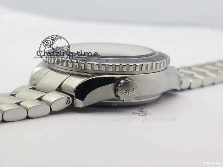 1218 Planet Ocean GMT 43.5mm V6F Goodplanet Orange Marker Blue Dial On SS Bracelet A ModernLook 8215